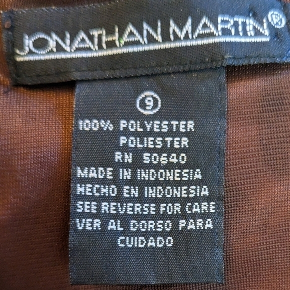 Pre-owned Jonathan Martin sleeveless long dress, floral design, size 9, TD - Picture 3 of 7